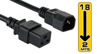 Cable de extensión de alimentación externa SFO a IEC 320 C19 1.80m