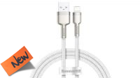 Cable Baseus USB-A - Lightning M (max2.4A) Nylon blanco