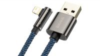 Cable Baseus Legend series USB - Lightning 90º Máx. 2.4A Nylon/Alum. azul