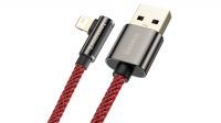 Cable Baseus Legend series USB - Lightning 90º Max. 2.4A Nylon/alum. rojo