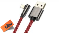 Cable Baseus Legend series USB - Lightning 90º Max. 2.4A Nylon/alum. rojo