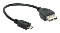 Cable adaptador USB para OTG 0.15m negro