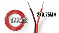 Cable de Audio (Altavoces) 2 x 0,75 mm  100 m