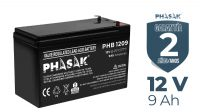 Bateria PHASAK 12V / 9Ah - Batería sellada plomo-ácido estandar