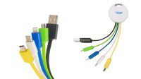Cable USB 2.0 A Macho adaptador - USB C, Micro B, Mini B, Lightning 5x7cm