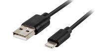 Cable de datos y carga USB A Macho a Lightning macho negro