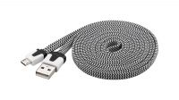 Cable USB A Macho a Micro B Macho con revestimento en nylon 2m