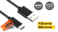 Cable USB 3.1 C Macho a USB 2.0 A Macho negro (Máx 3A)