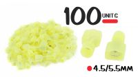 Conjunto de 100 terminales Faston Macho 6.35mm 4.5-5.5mm2 24A aislantes amarillo