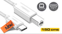 Cable USB Ugreen US421 Tipo C - USB B 1.5m blanco