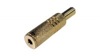 Conector Jack 3.5mm Gold fêmea Stereo com protecção