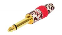 Conector jack 6.35mm mono dourado M soldar