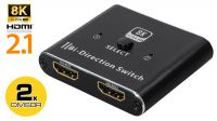 Data Switch bidireccional 1>2p./2>1p. HDMI 8K a 60Hz (3m máx.) 4K a 120Hz