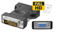 Adaptador VGA Hembra a DVI-I Macho (24pin+5pin) Negro.