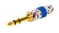 Conector audio Jack 6.3mm Macho estéreo, para soldar