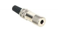 Conector Jack 3.5mm estéreo hembra metálico para soldar