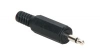 Conector Jack 3.5mm Macho mono para soldar con protección