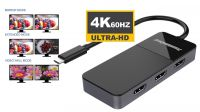 Multiplicador USB-C (DP1.4) a 3 X HDMI (2.0) soporta 4k a 60Hz