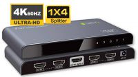 Multiplicador Splitter Amplificado HDMI 2/4 puertos 4K