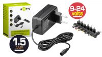 Transformador universal 240V com saída: 9/12/15/18/20/24V máx. 1.5A