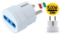 Adaptador de corrente eléctrica 16A tomada Italiana a Schuko