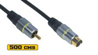 Cable S-Vídeo 4 Pines Macho a 1 x RCA Macho Gold Plated