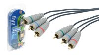 Cable de vídeo por componentes YPbPr M/M Gold Plated 2m