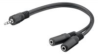 Cable multimedia Jack 3.5mm estéreo Macho a 2 x Jack 3.5mm Hembra