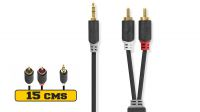 Cable multimedia Jack 3.5mm Macho/ 2 x RCA Macho  2m