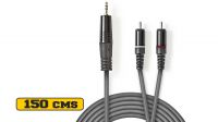 Cable multimedia Jack 3.5mm Macho a 2 x RCA Macho 1.5m