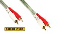 Cable de conexión 2 x RCA M/M 10m HQ