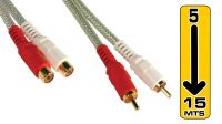 Cable de extensión RCA 2 x Macho/2 x Hembra HQ