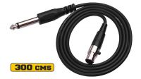 Cable de micrófono XLR/Hembra 3 Pines - Jack 6.35mm Macho Negro