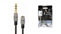 Cable de audio stereo Jack 6.35mm Macho a Jack 3.5mm Hembra 0.2m