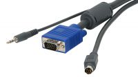 Cabo extensão KVM  VGA M/M-PS2 M/M-audio 3.5mm