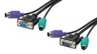 Cable de extensión 2 x PS2 M/M + 1 VGA M/H para KVM 2m