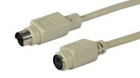 Cable alargador Mini-Din 6 Pines M/H inyectado