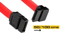 Cable angulado SATA lll 6GB/s clips  7 pines - 7 pines 1m