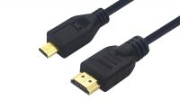 Cable micro HDMI-HDMI 1.4 con ethernet M/M Gold Plated