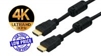 Cable HDMI 4k a 30hz M/M Gold Plated Negro 1.5m