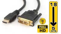 Cabo HDMI a DVI-D Macho/Macho (1.5-3Mts)