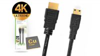 Cabo HDMI dourado para mini HDMI dourado