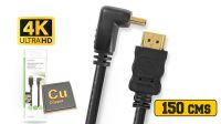 Cabo HDMI 1.3 angulado Gold M/M