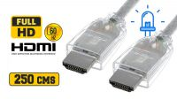 Cable HDMI M/M con led Azul en los conectores
