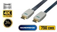 Cable HDMI 4K (Max. 3840 x 2160) High Speed con Ethernet M/M Gold Plated 7.5m