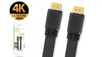 Cable plano HDMI 1.4 con ethernet M/M Gold Plated
