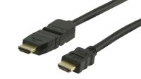 Cable HDMI High Speed con ethernet y 1 conector rotativo Negro 3m