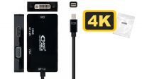 Cabo mini DisplayPort V1.2 M a DVI/VGA/HDMI  F negro 0.15 m.