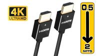 Cable HDMI 1.4 High Sped con Ethernet 4K/3D M/M Gold Plated Negro.
