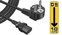 Cable de alimentación Schuko Macho - SFO IEC C13 Negro